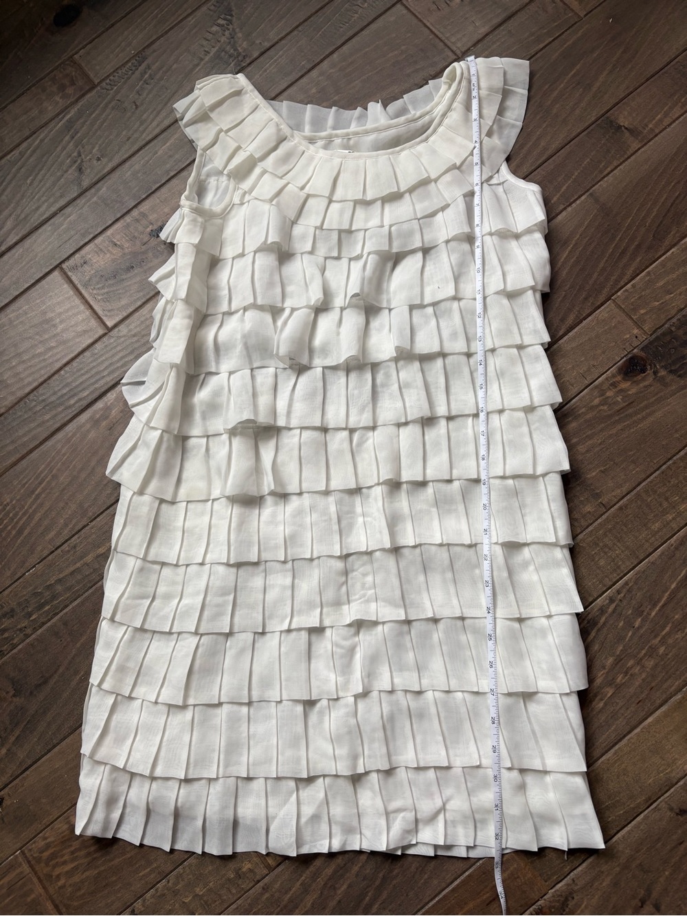 White Ruffle Layered Dress - Picture 1 of 5